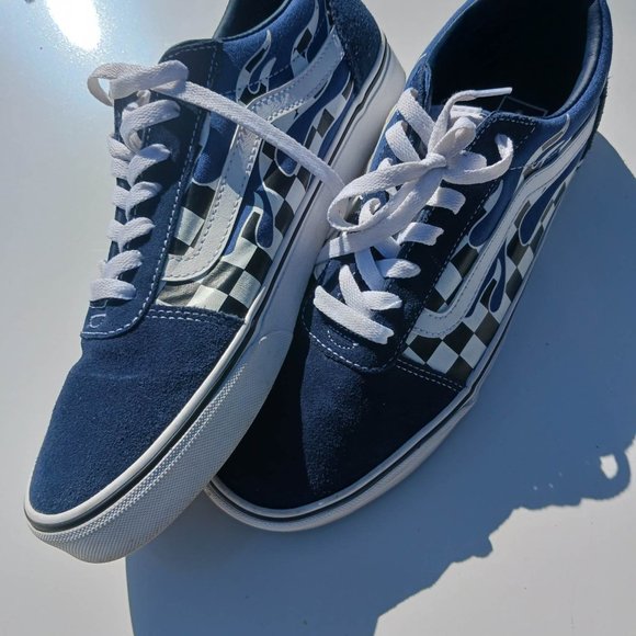 Vans blue men's size 11 skater shoes checkered - Picture 7 of 12
